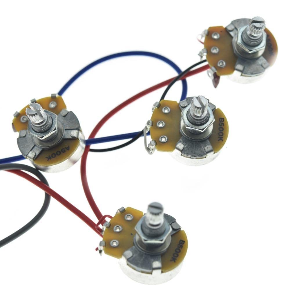 Guitar Prewired Wiring Harness Humbucker Solderless Wiring Harness 2V2T With 500K Pots And 3 Way Toggle Switch For Sg G 400 Seri