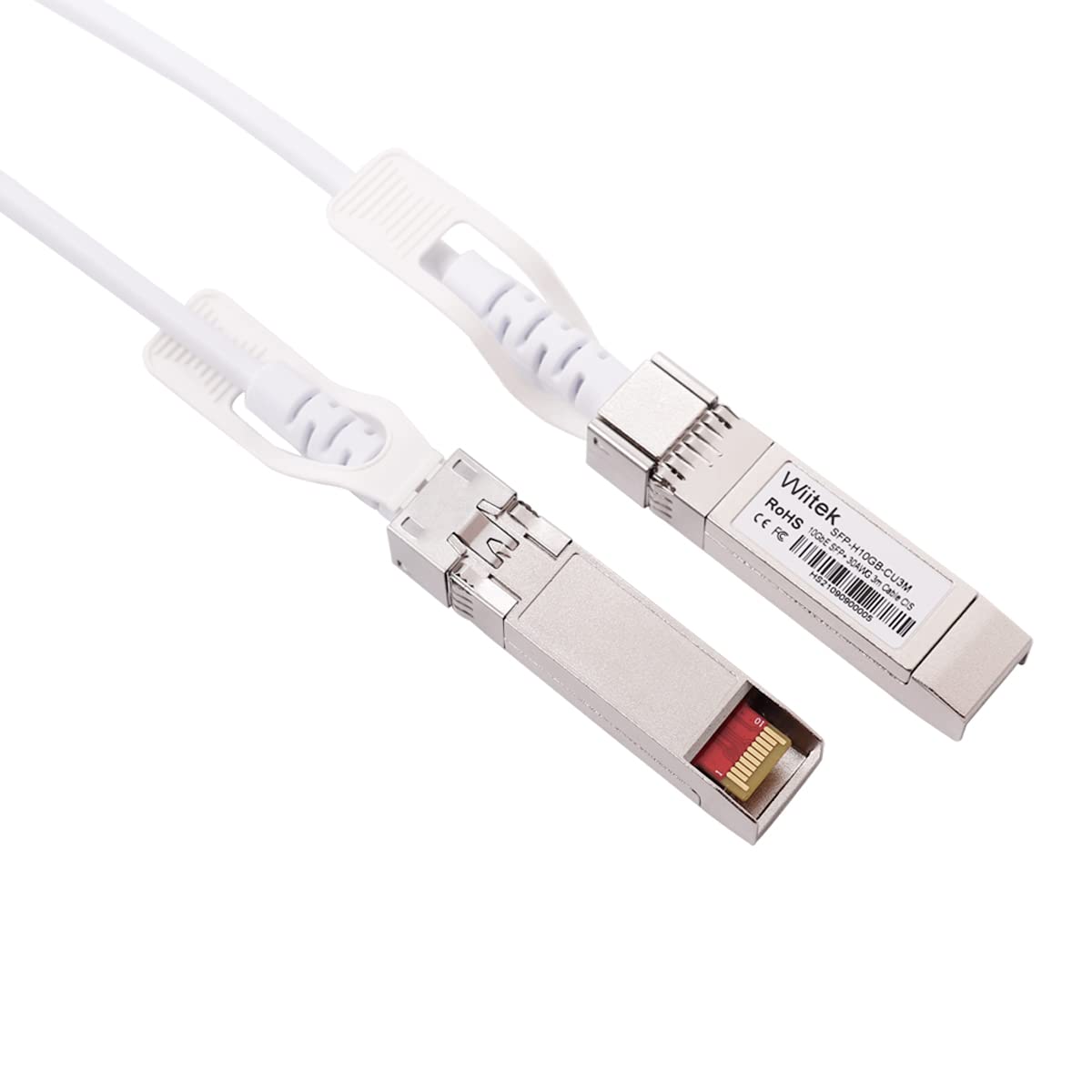 Wiitek 3M 10Gbe Sfp+ Dac Twinax Cable, 10Gbase-Cu Sfp+ Direct Attach Cable,For Ubiquiti Unifi, Fortinet, Mikrotik, Netgear, Supe