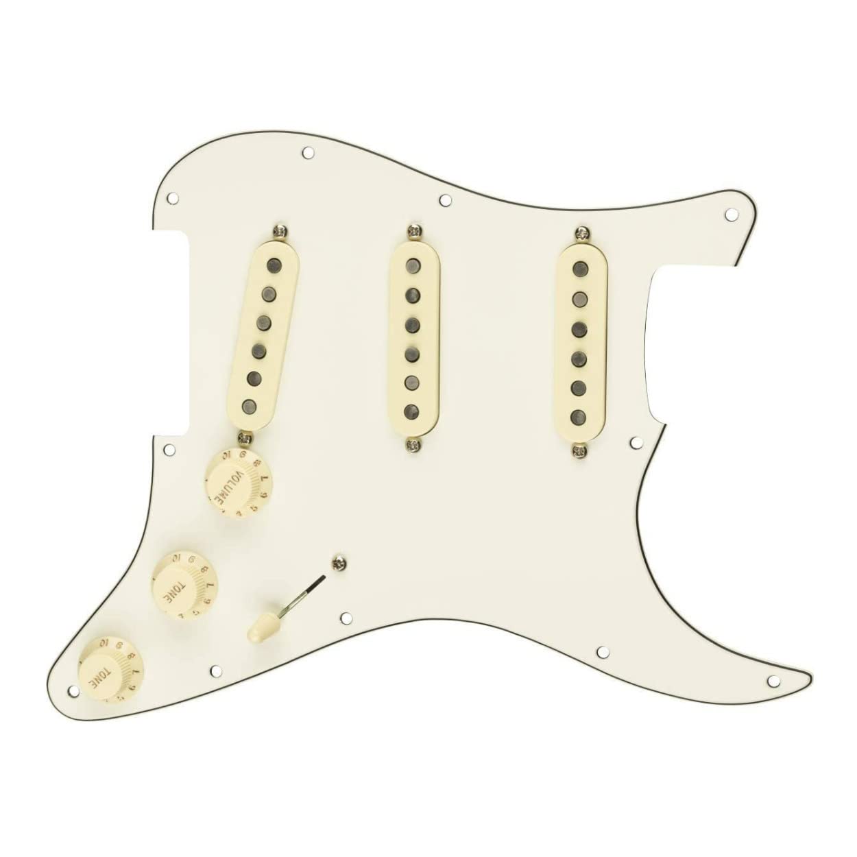 Fender Custom 69 Prewired Stratocaster Pickguard - 3-Ply White