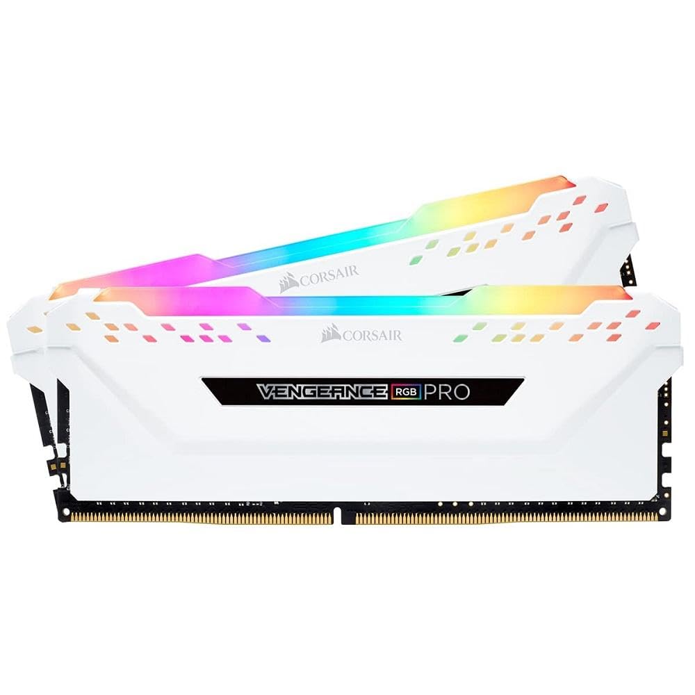 Corsair Vengeance Rgb Pro 32Gb (2X16Gb) Ddr4 3200 (Pc4-25600) C16 Desktop Memory - White (Cmw32Gx4M2E3200C16W)