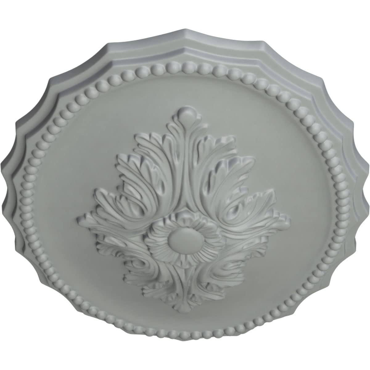 Ekena Millwork Cm16Ox Oxford Ceiling Medallion, 16 7/8'' W X 11 3/4'' H X 1 1/2'' P, Factory Primed
