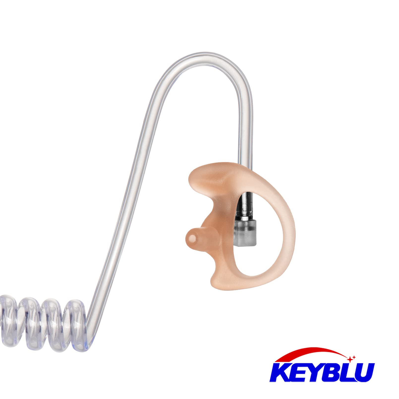 Keyblu Universal Radio Replacement Earmold, Insert Soft Silicone Earmold Earbud Earplug For Two Way Radio Coil Tube Audio Kits,For Walkie Talkie Acoustic Earpiece Headset (Flesh, Medium, 2 Pair)