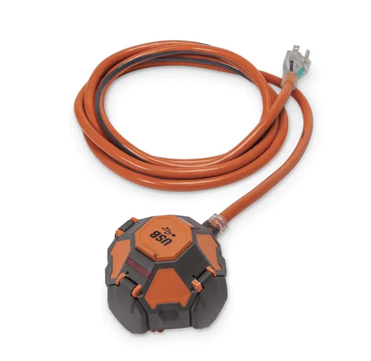 Ridgid 3 Outlet Power Ball Extension Cord Plus Usb