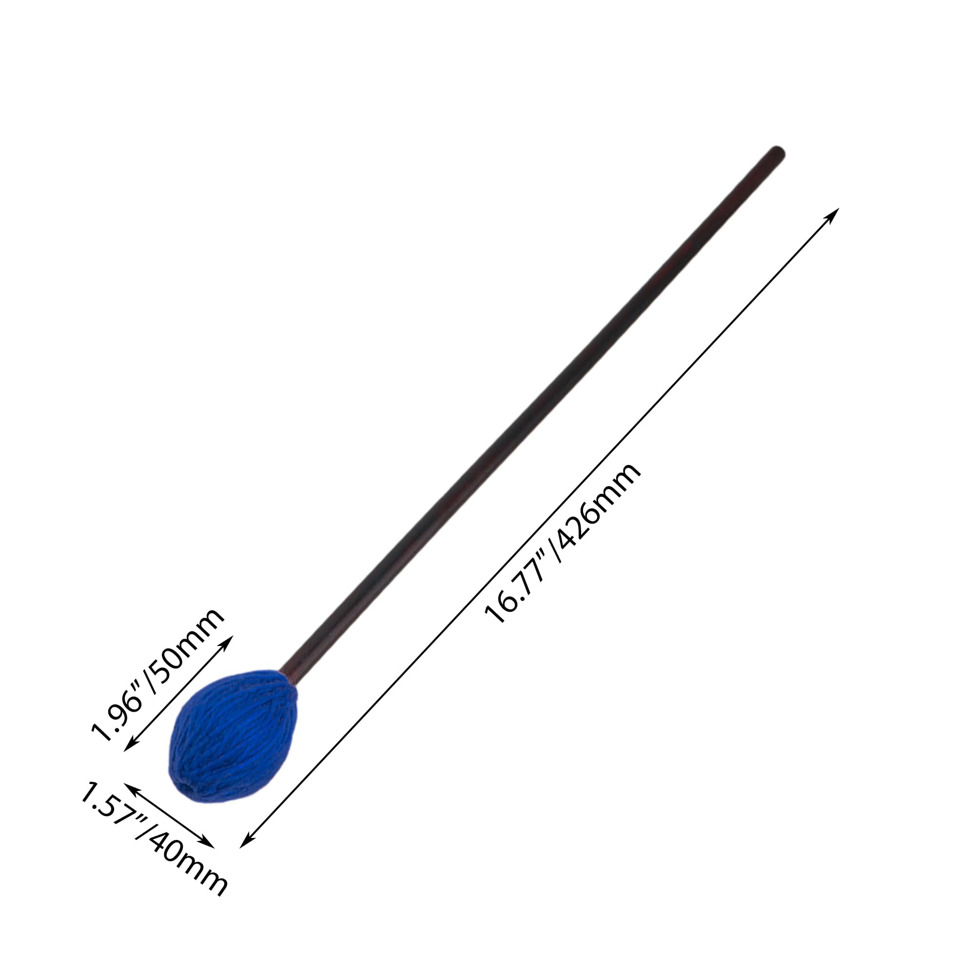 Maple Handles And Blue Woolen Yarn Head Soft Keyboard Marimba Mallets Pack Of 2