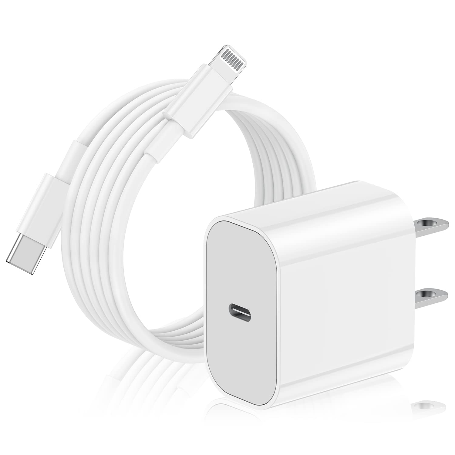 Qziiw Iphone Charger,Iphone Fast Charger,[Mfi Certified] Iphone Fast Adapter,Usb C To Lightning Charging Cable 6 Feet,20W Usb C