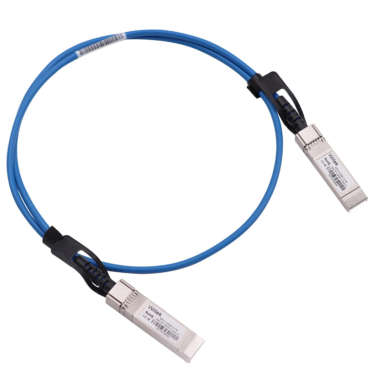 [Blue Colored] 1M 10G Sfp+ Dac Twinax Cable, 10Gbase Cu Sfp+ Copper Cable, Compatible For Cisco Sfp H10Gb Cu1M, Ubiquiti, Junipe