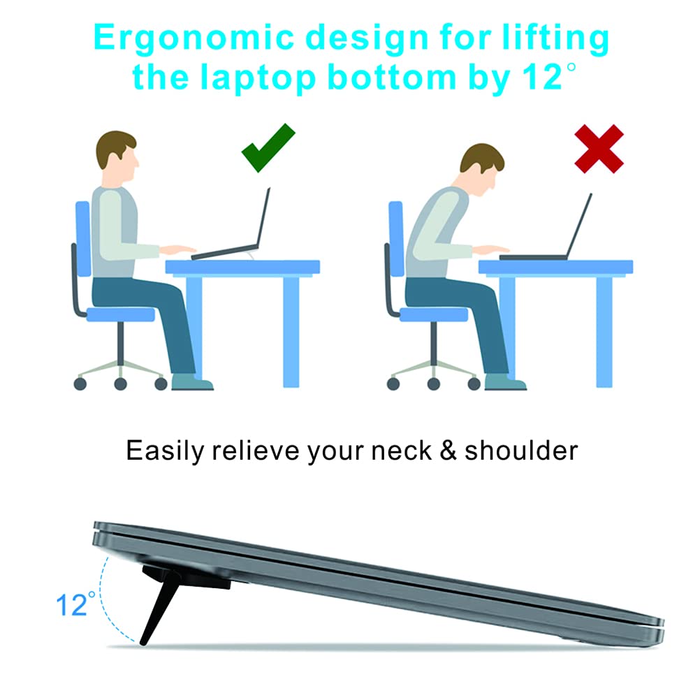 Self Adhesive Mini Portable Laptop Stand, Invisible Computer Stand, Foldable Ergonomic Desktop Stand, Compatible With Matebook X