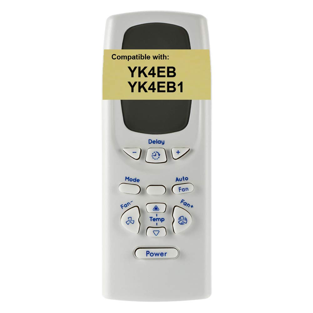 Rcecaoshan Replacement For Ge Air Conditioner Remote Control Yk4Eb1 Works For Aez10Ap Aez10Aph1 Aez10Aq Aez10Aqh1 Aez10Aqh2 Aez10Aqq1 Aez10Aqq2 Aez10At Aez10Atl1 Aez12Ap Aez12Apw1 Aez12Aq Aez12Aql1