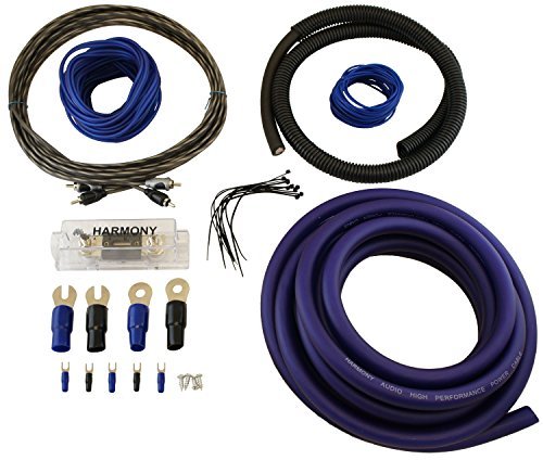 Harmony Audio Ha Ak0 Car Stereo Complete 1/0 Gauge 3000W Amp Amplifier Install Kit   Nickel Plated