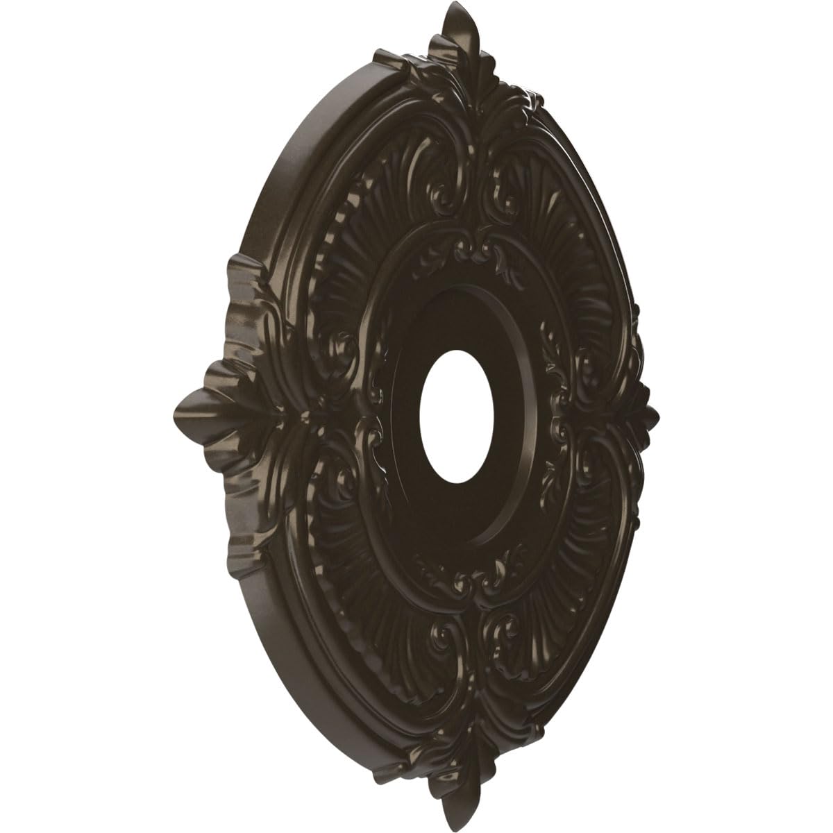 Ekena Millwork Cmp19Atcdb Attica Thermoformed Pvc Ceiling Medallion (Fits Canopies Up To 6 3/4''), 19''Od, Metallic Dark Bronze