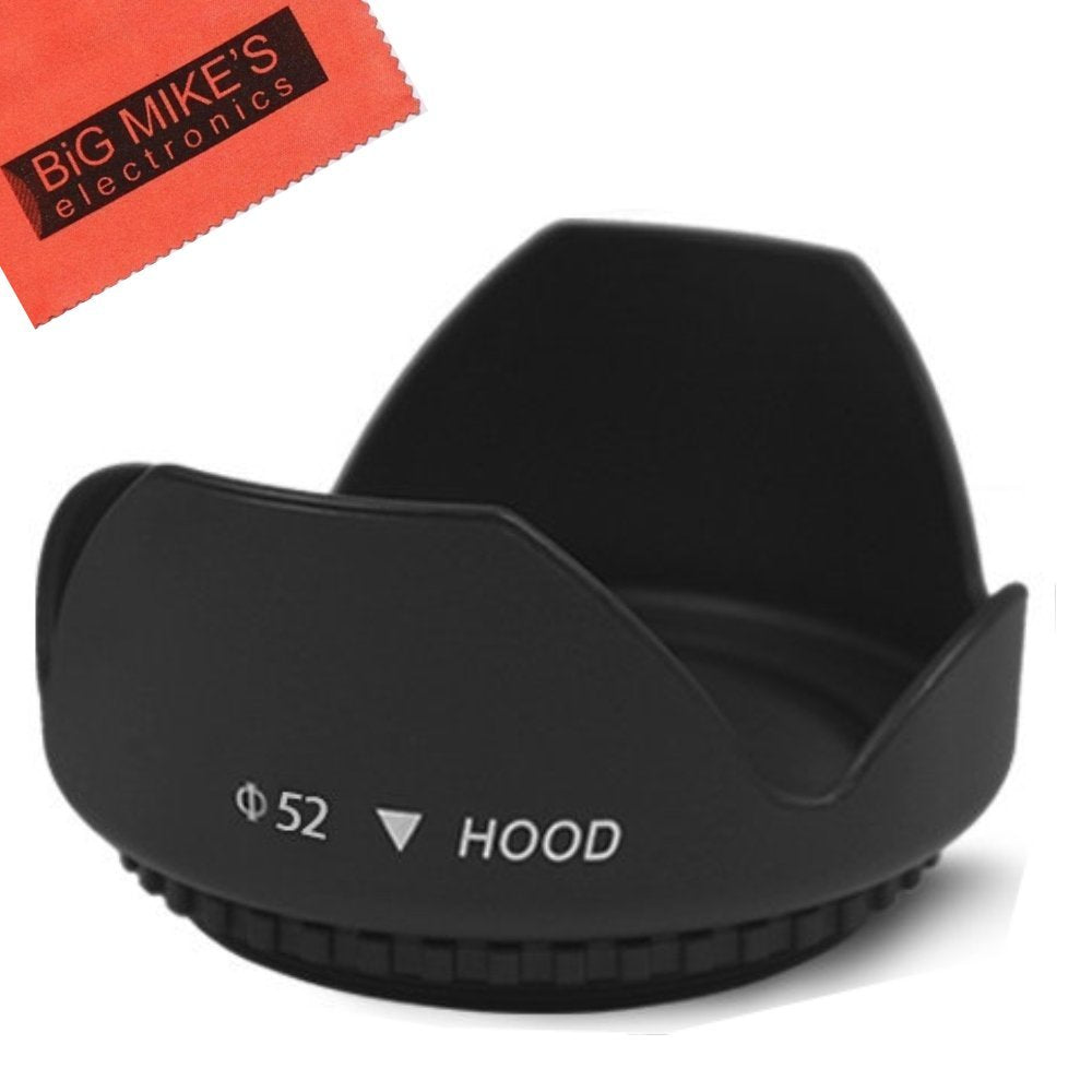 52Mm Tulip Flower Lens Hood For Nikon Z5 24-50Mm, D3100, D3200, D3300, D5100, D5200, D5300, D5500 With 18-55Mm Vr Ii Lens, Canon