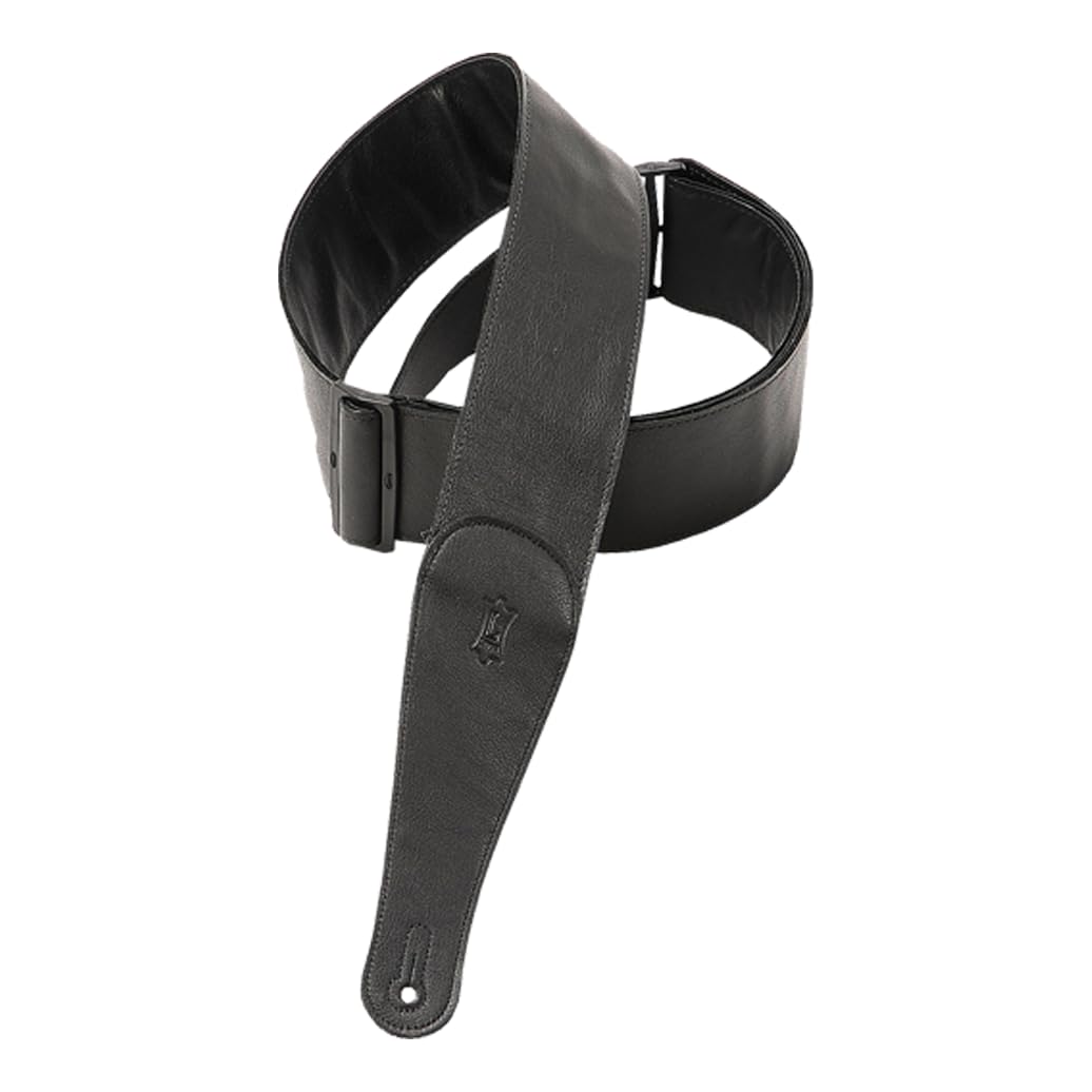 Levys Leathers M7GG3BLK Garment Leather Guitar Strap, Black