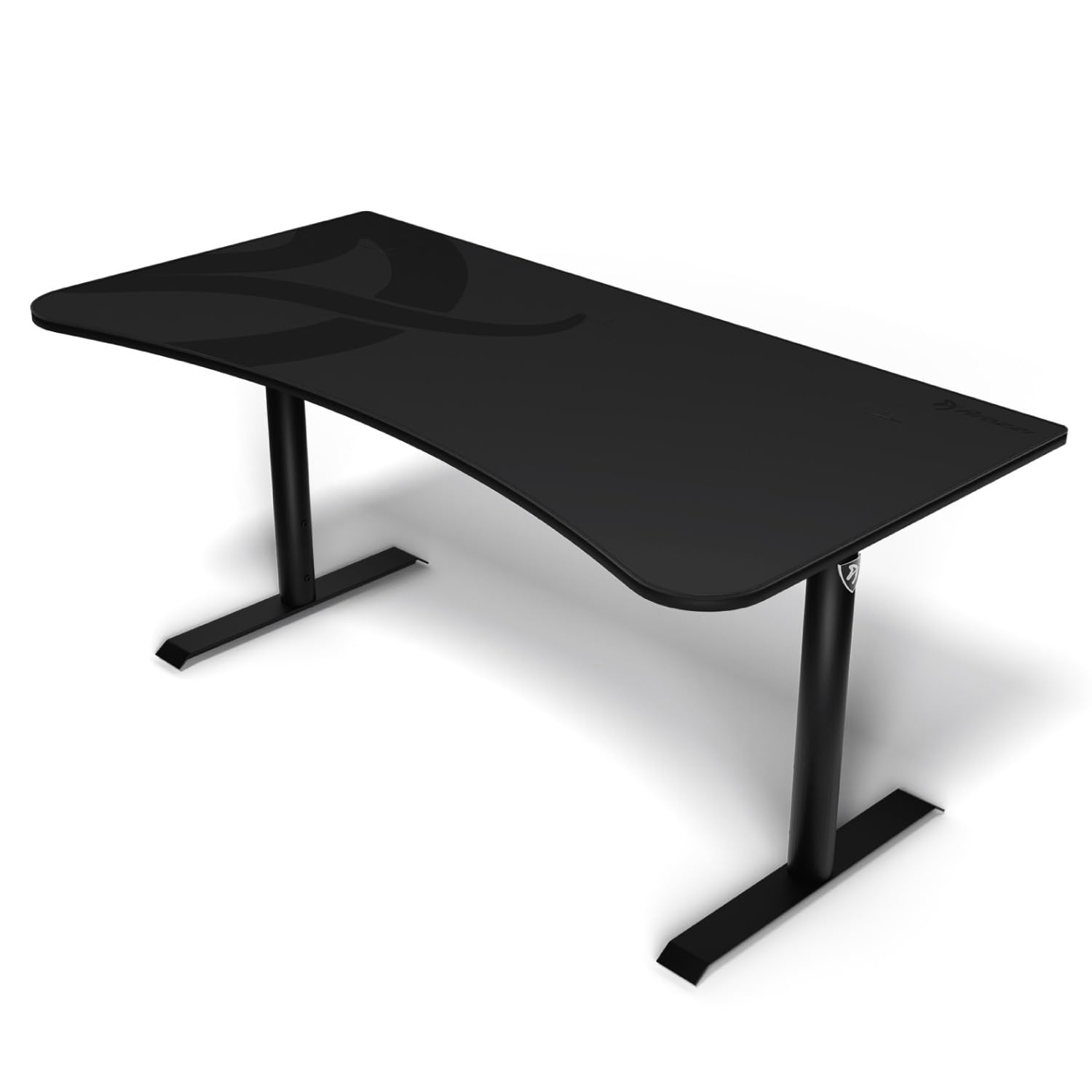 Arozzi Arena Ultrawide Curved Gaming and Office Desk with Full Surface Water Resistant DeskMat Custom Monitor Mount Cable Manage