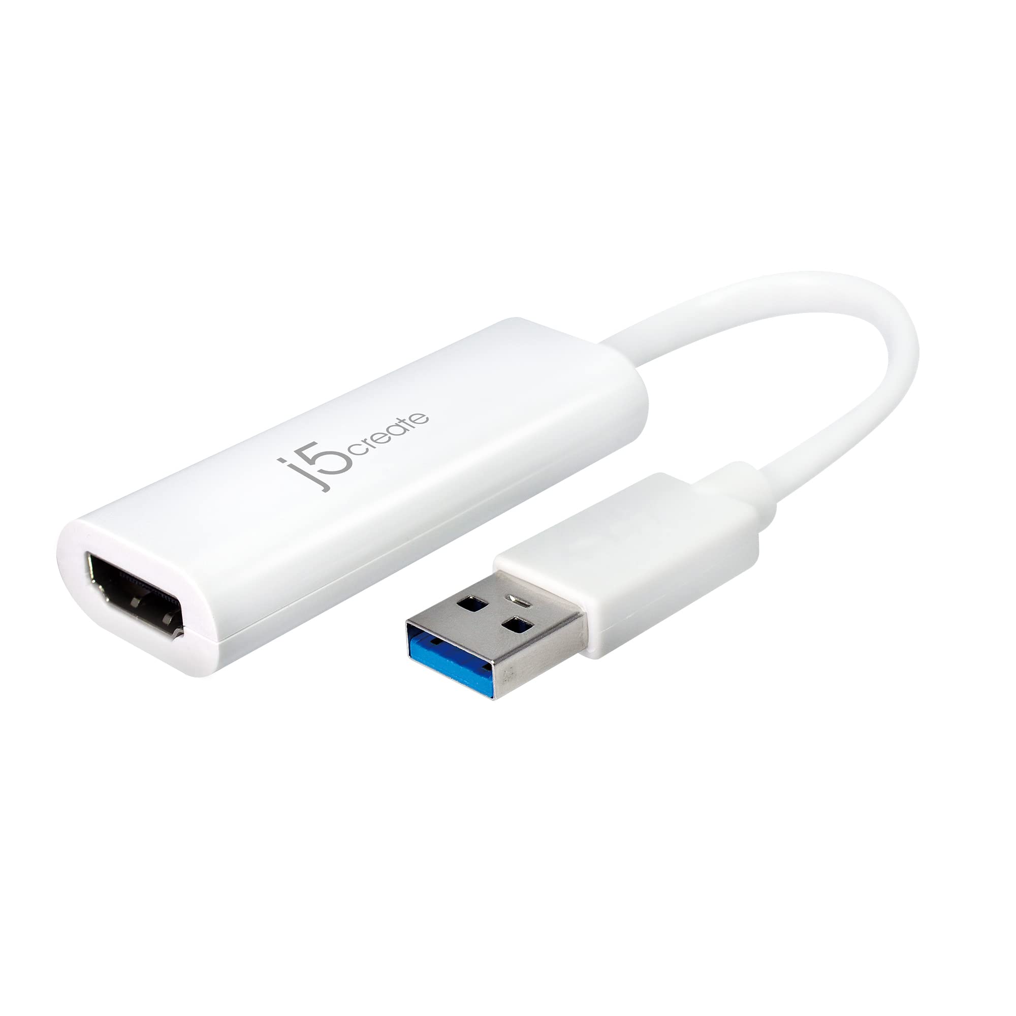 j5create JUA254 USB 3.0 to HDMI External Video Adapter, White
