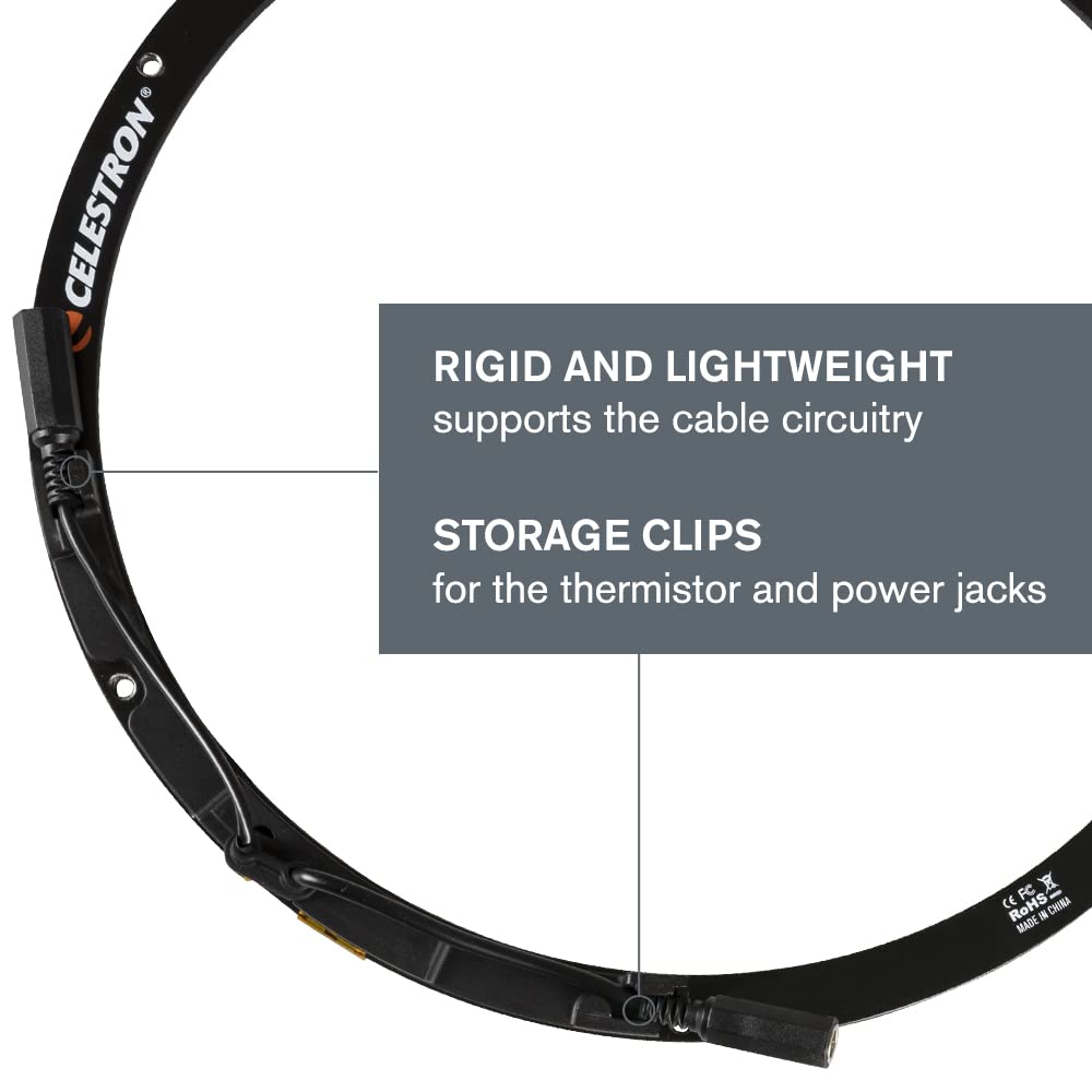 Celestron   Dew Heater Ring   Aluminum Dew Prevention   Compatible 9.25    Schmidt Cassegrain And Edgehd Telescope Black