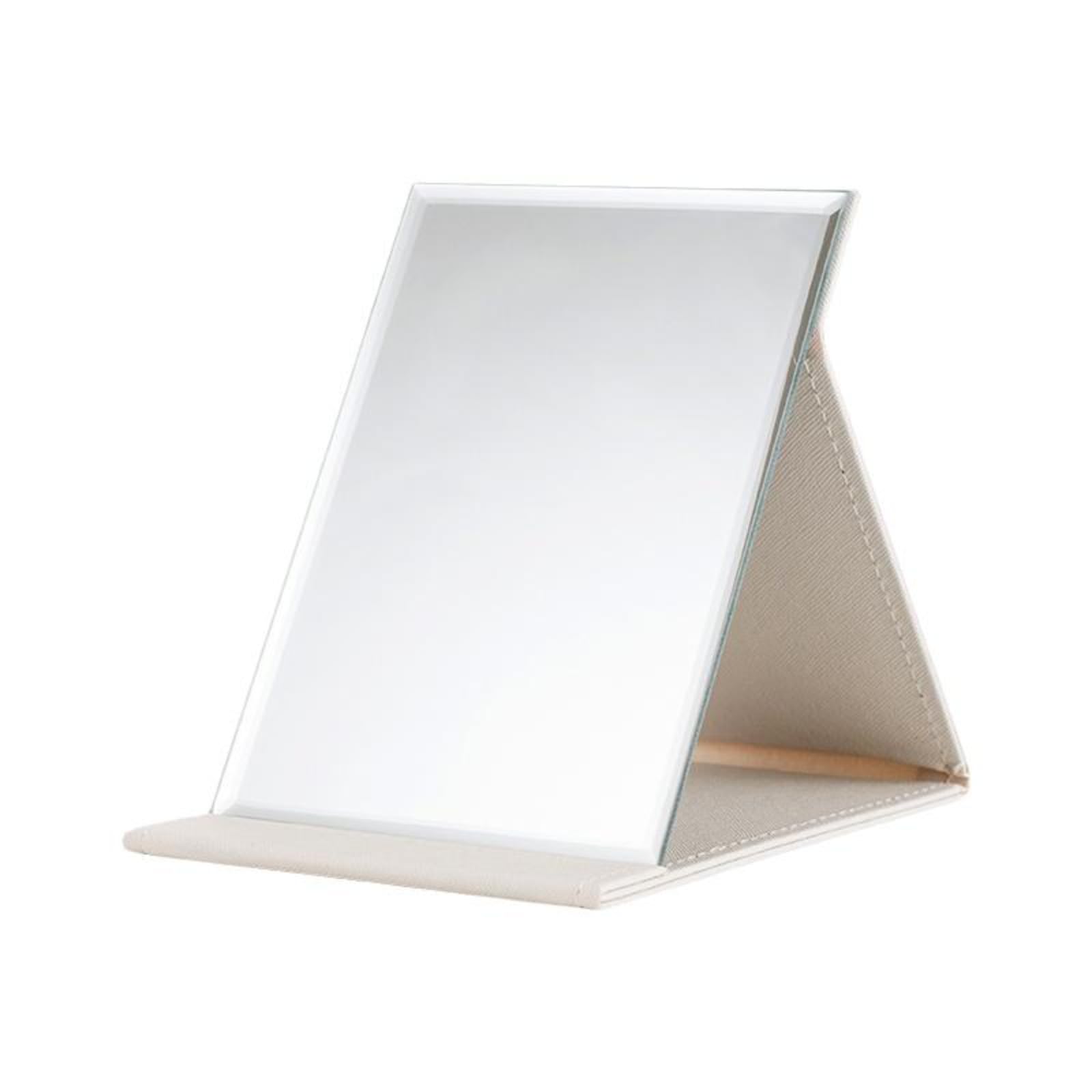 Merishopp Folding Makeup Mirror, Portable, Shaving, Dormitory, Travel Use White 17 * 12.2Cm