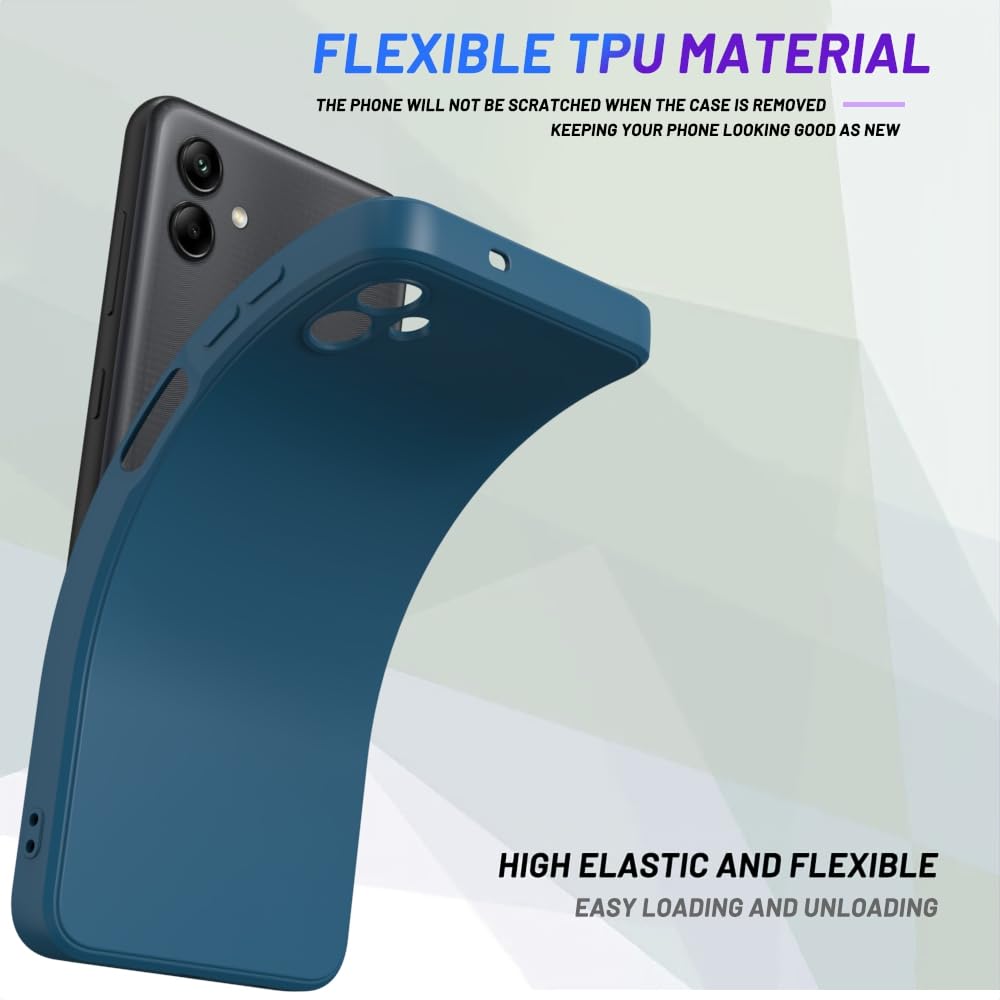 Wogroo For Samsung Galaxy A05 Case Dark Blue, Scratch Resistant With Soft Touch, Slim Thin Phone Cover For Samsung Galaxy A05