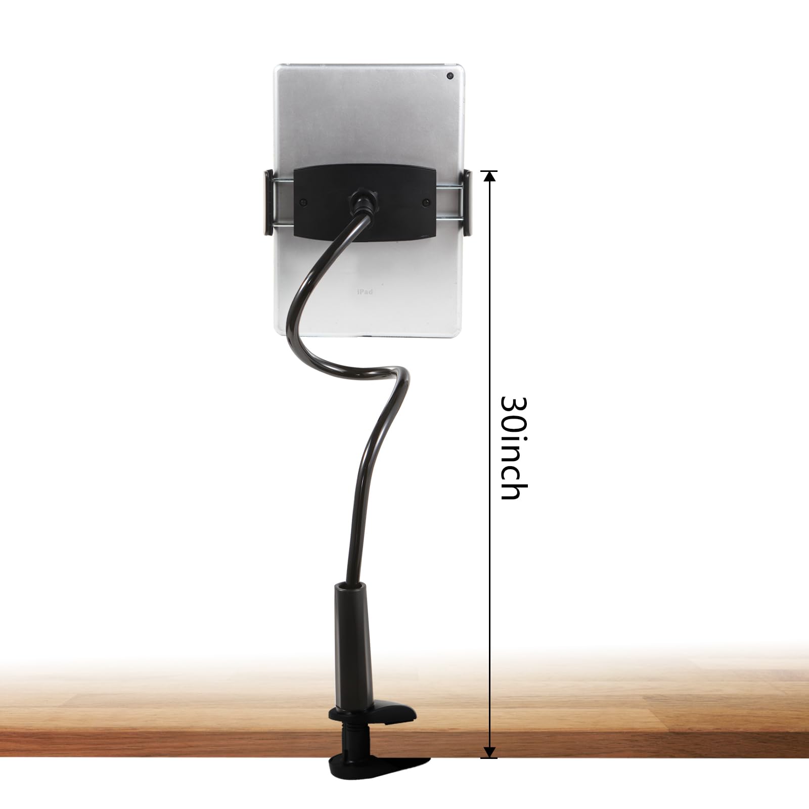 Zuyee Gooseneck Tablet Mount Cell Phone Holder For Bed 4.7 11'' Devices Ipad Clamp Stand Kindle Holder Flexible 30 Inch Arm Clip