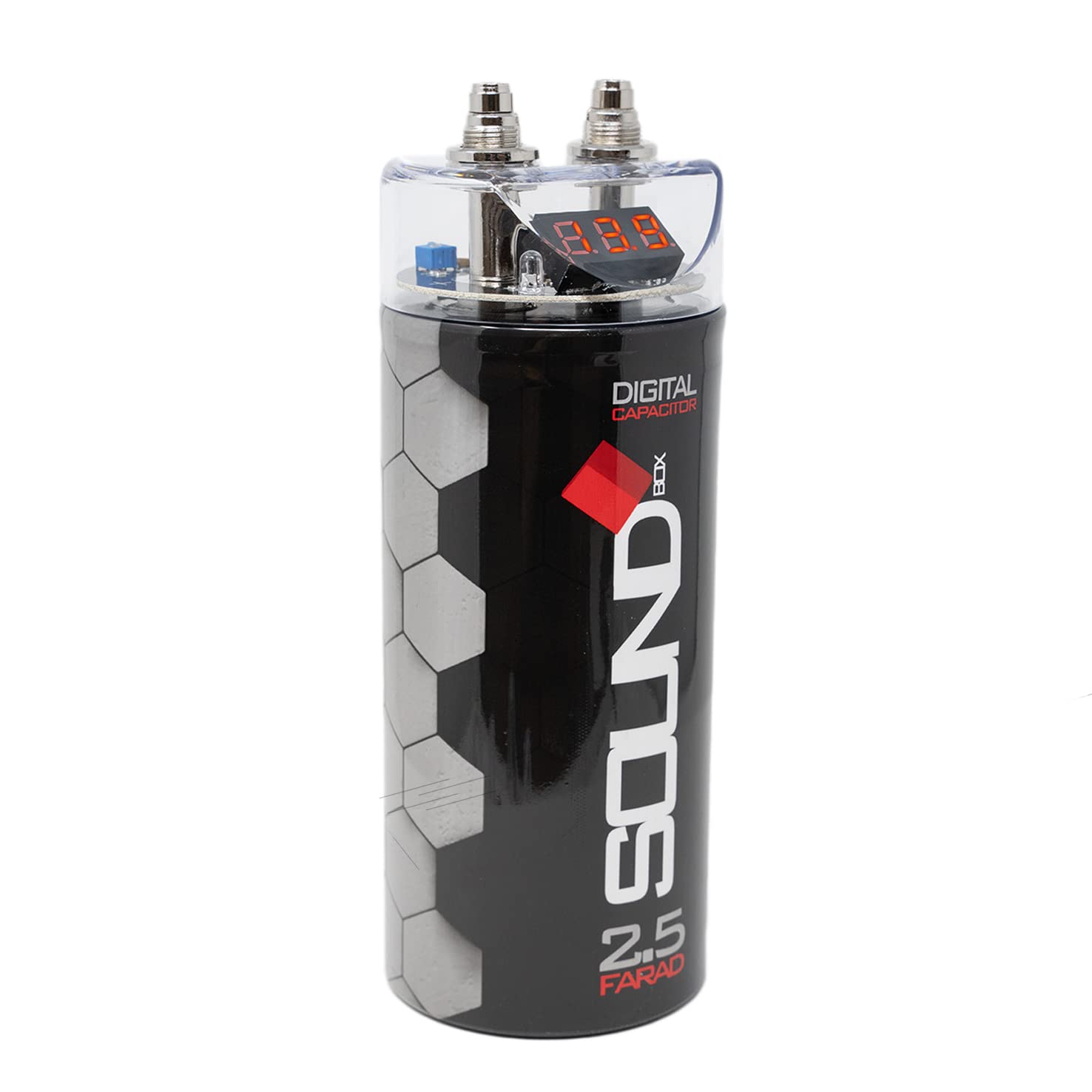 Soundbox Scap2D, 2.5 Farad Digital Capacitor For Car Audio   2500 Watts