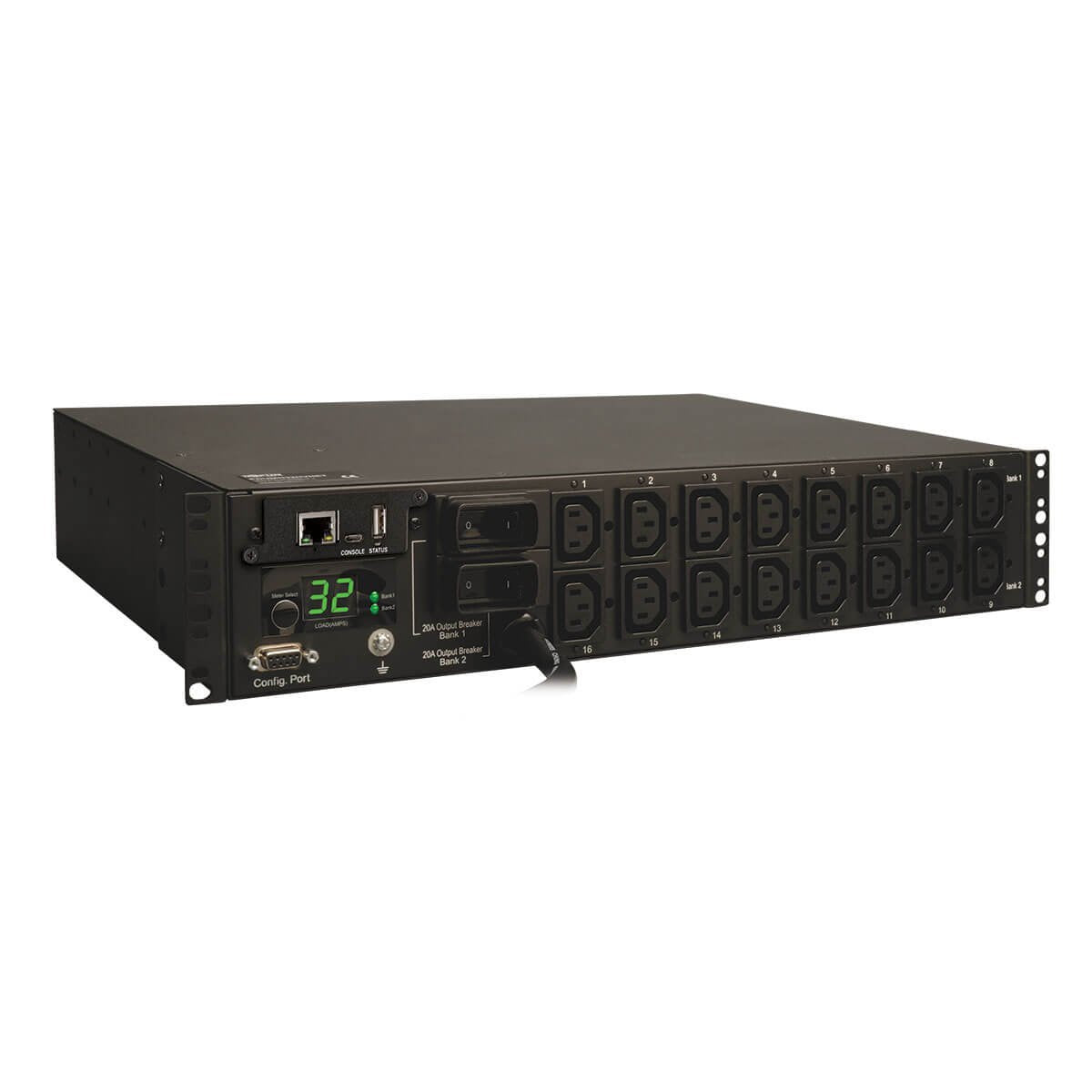 Tripp Lite Switched Pdu, 7.4Kw Single Phase, 230V, 16 Outlets (C13), Iec 309 32A Blue, 12Ft. Cord, 2U Rack Mount Power, Taa (Pdu