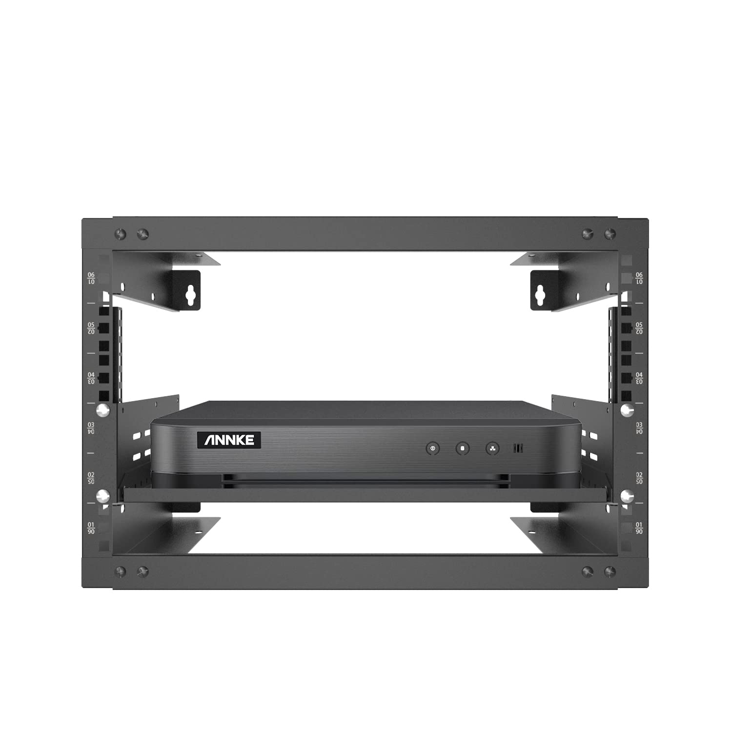 Jingchengmei 2U 19 Inch Universal Vented Rack Mount Cantilever Server Rack Shelf 12 Inch Deep Disassembled Black (2U12Ind)