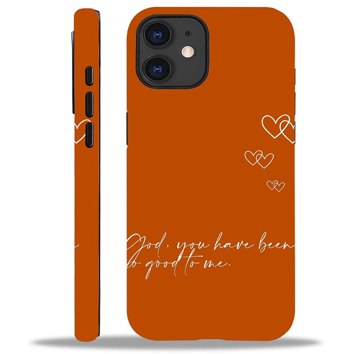 WANKBLC Compatible with iPhone 12 12 Pro Matte Case, God You Have Been Good to Me Psalm Christian Pattern for Girl Full Body Des