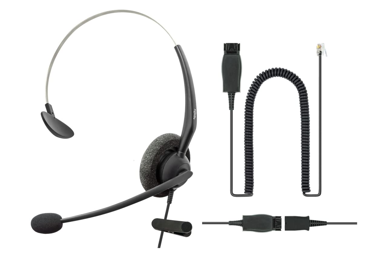 Dailyheadset Rj9 Avaya Phone Headset Compatible With Avaya 1600, 9600, J100 Series Ip Phones Model Noise Cancelling Plus 3.5Mm A