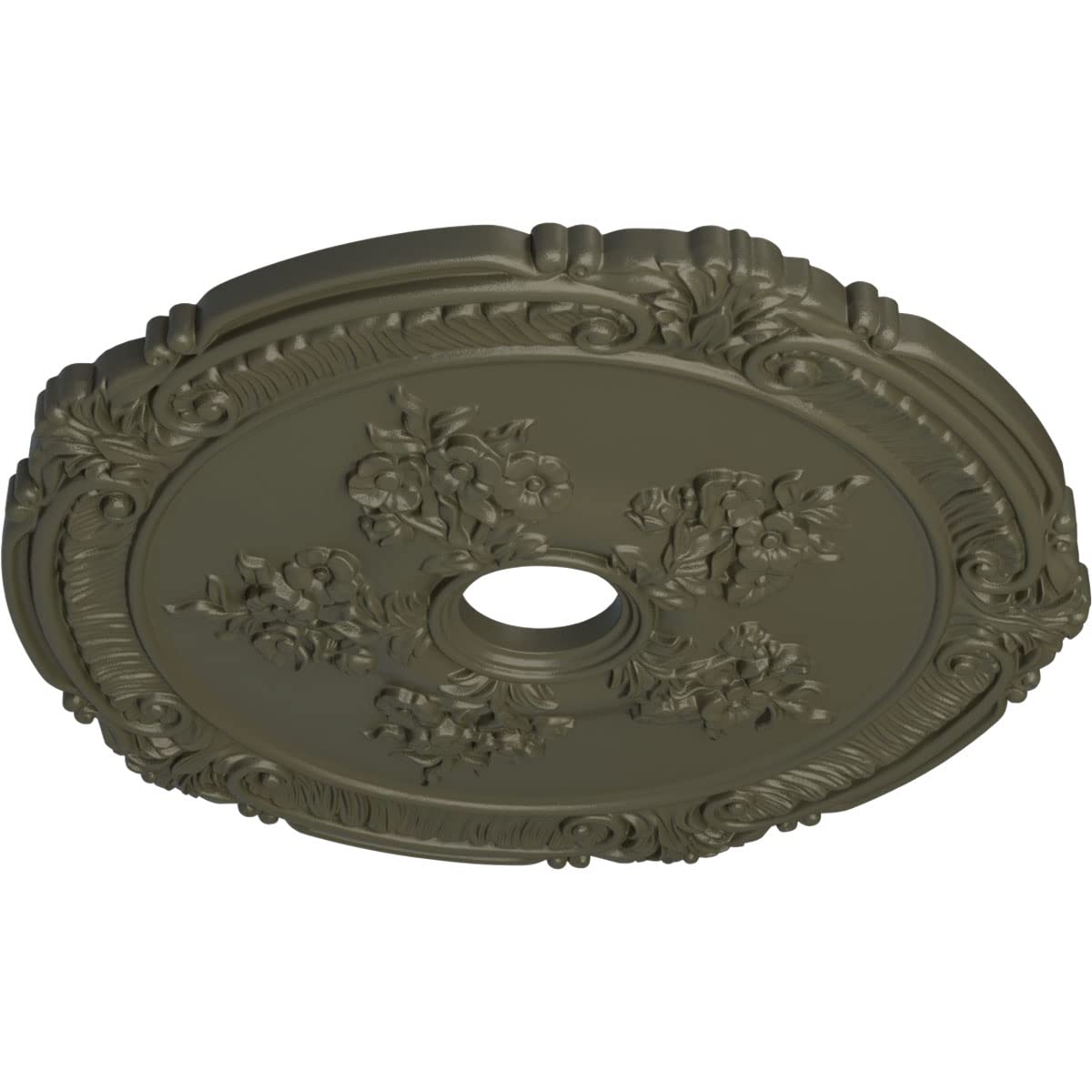 Ekena Millwork Cm26Atwhf Attica With Rose Ceiling Medallion, 26''Od X 3 3/4''Id X 1 1/2''P, Hand Painted Witch Hazel