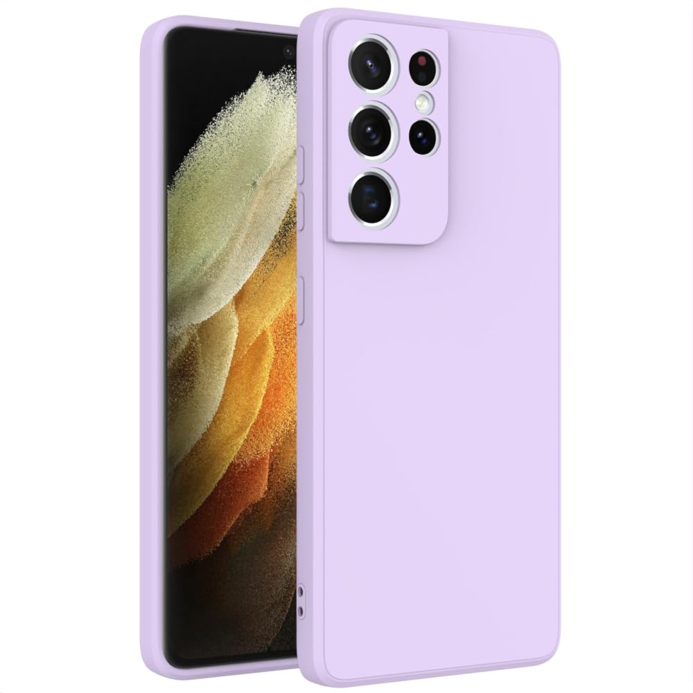 Wogroo For Samsung Galaxy S21 Ultra Case Purple, Scratch Resistant With Soft Touch, Slim Thin Phone Cover For Samsung Galaxy S21