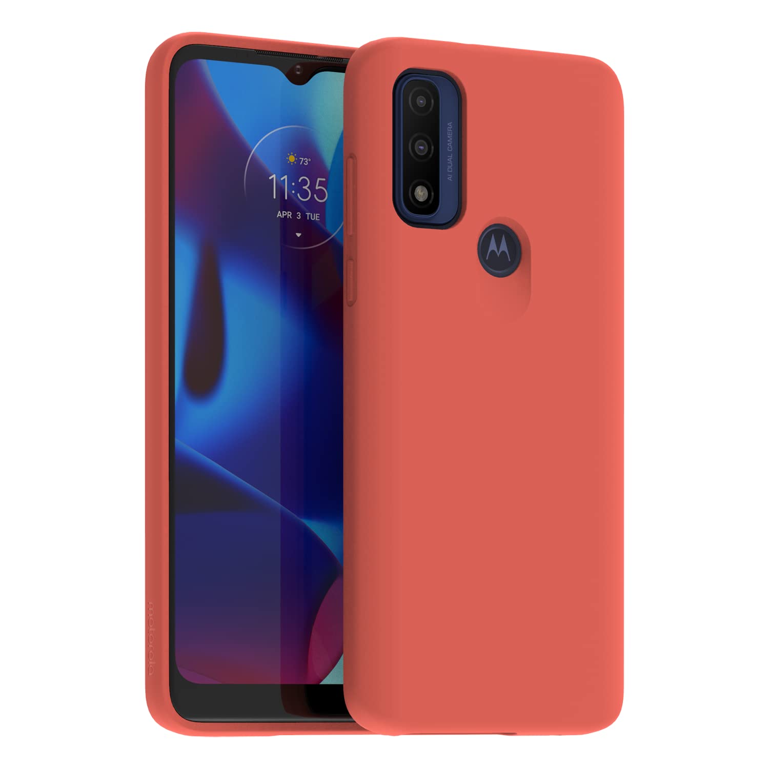 Motorola Moto G Pure (2021) Protective Case- Precision fit, Stylish Shock Absorbing Phone Cases - Living Coral