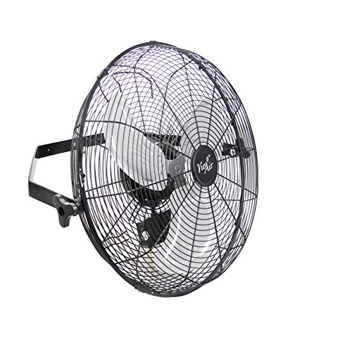Vie Air Va 18W Dual Function 18'' Wall Mountable Floor Fan With 3 Speed Settings, Black
