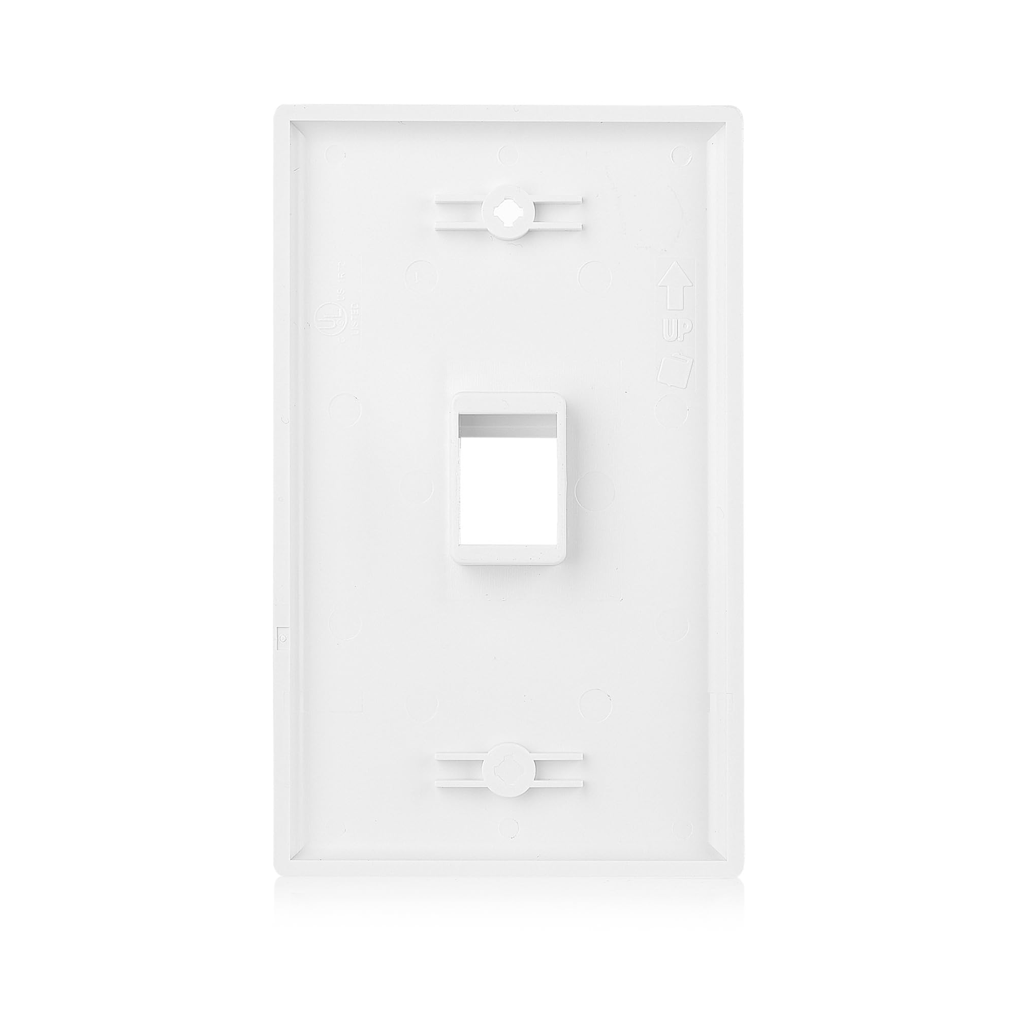Cable Matters 10 Pack Low Profile 1 Port Keystone Jack Wall Plate, Rj45 Wall Plate For Keystone Jacks In White