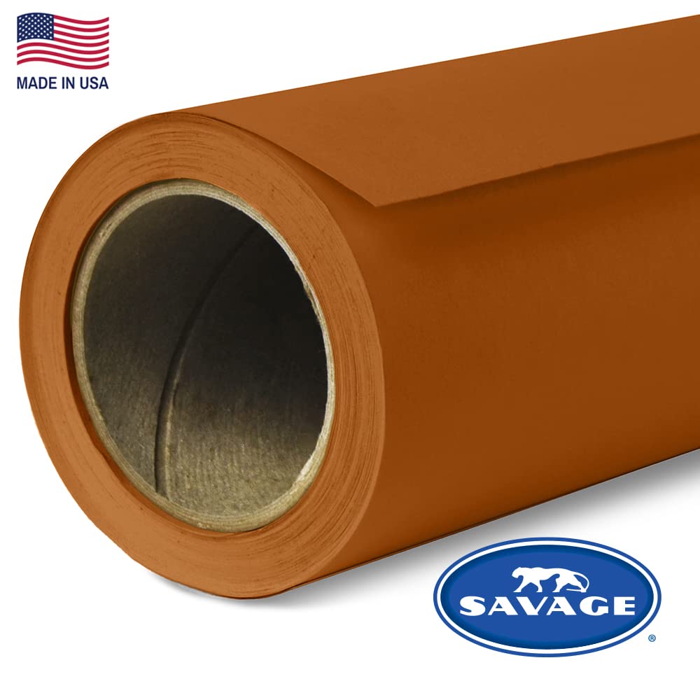 Savage Seamless Paper Photography Backdrop   Color #17 Sienna, Size 107 Inches Wide X 36 Feet Long, Backdrop For Youtube Videos,