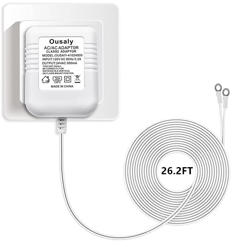 Ousaly Doorbell Power Adapter, 24V Transformer Compatible With Ring Doorbell,Video Doorbell,Nest, Ecobee, Sensi And Honeywell Th
