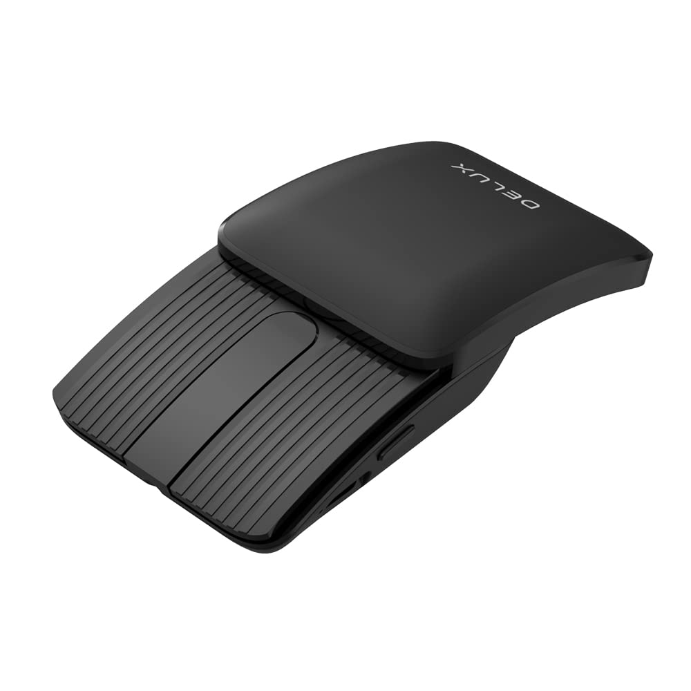 Delux Bluetooth Wireless Pocket Slim Mouse, 2 In 1 Sliding Touching Control Rechargeable Silent Mouse And Wireless Presenter Wit