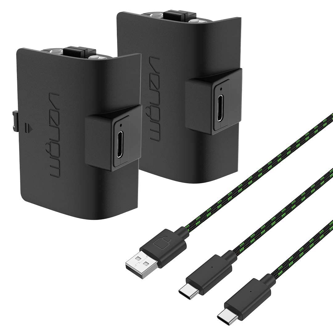 Venom Twin High Capacity Rechargeable Battery Pack Black For Xbox Series X/S & One   Black