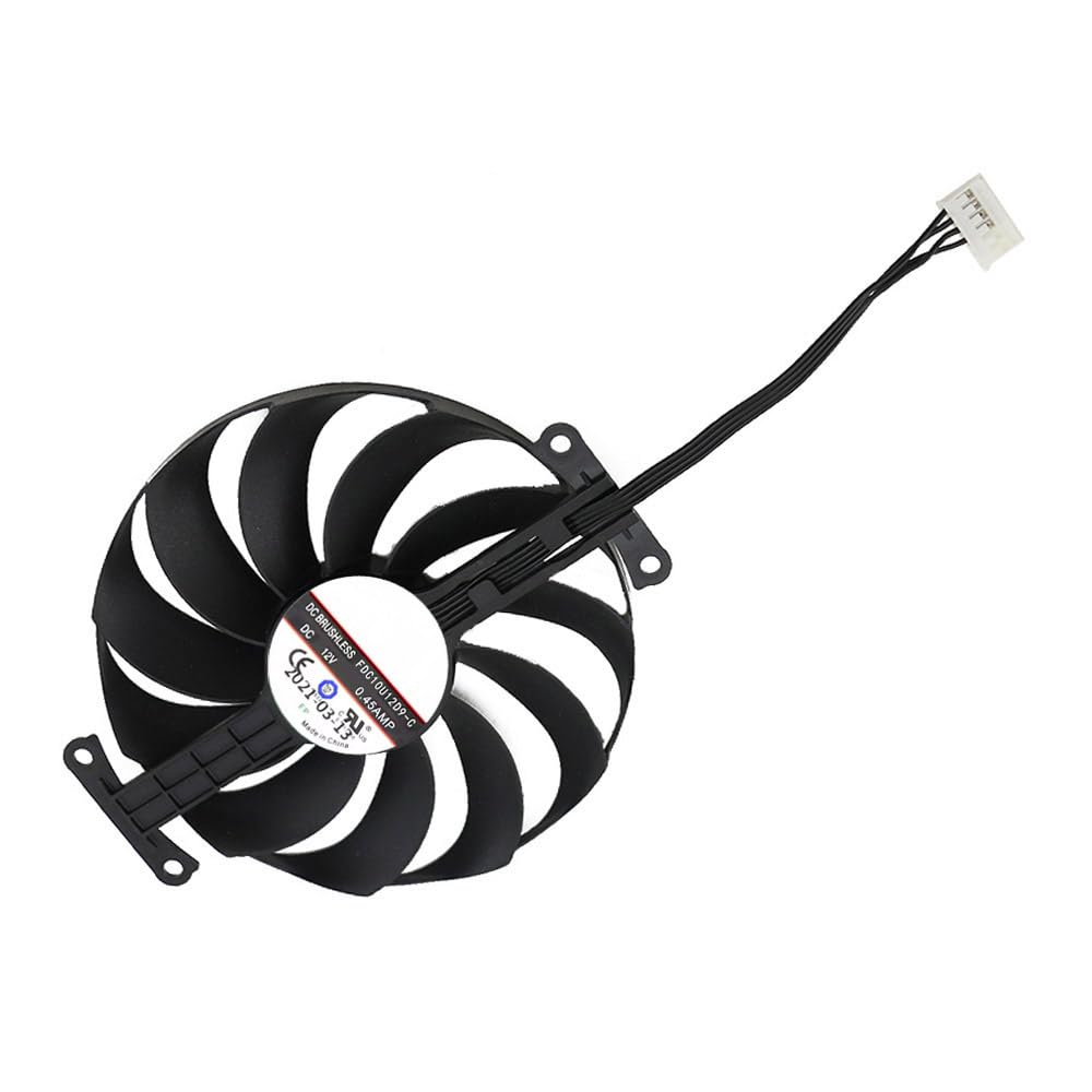 Rakstore T129215Bu Fdc10U12D9-C 95Mm Graphics Card Cooling Fan Replacement For Asus Rtx 3050 Rtx 3060 Phoenix Quiet Cooler Fan