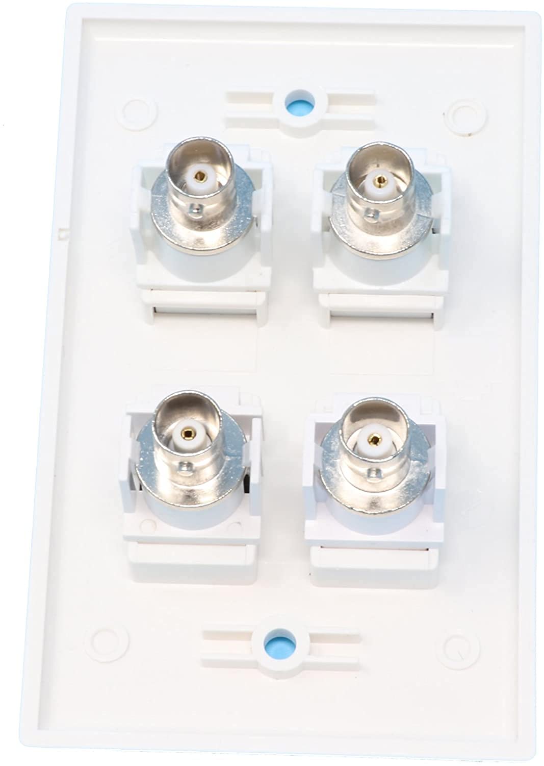 Riteav 4 Port Bnc Female/Female Hd Sdi Jack Wall Plate   White