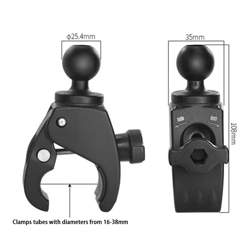 Strg 1'' Ball Mounts Base Adapter With Tough Claw Clamp Base, Ball Base Mount Compatible With Ram And 1'' Ball Systems From Ibol