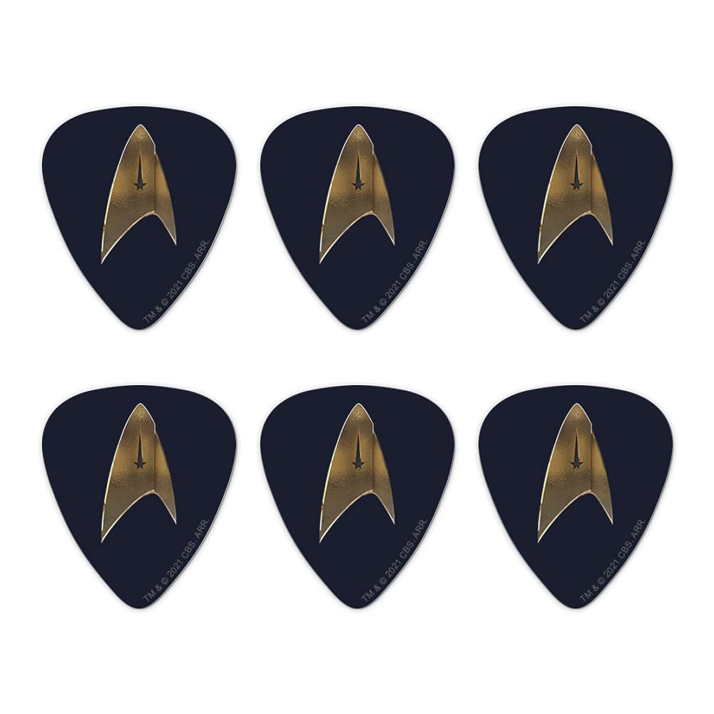 Star Trek Discovery Delta Shield Novelty Guitar Picks Medium Gauge  Set Of 6