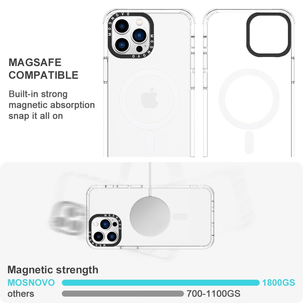 Mosnovo Case For Iphone 13 Pro Max, [Compatible With Magsafe] [Buffertech 6.6Ft Military Grade Drop Protection] [Anti Peel Off T