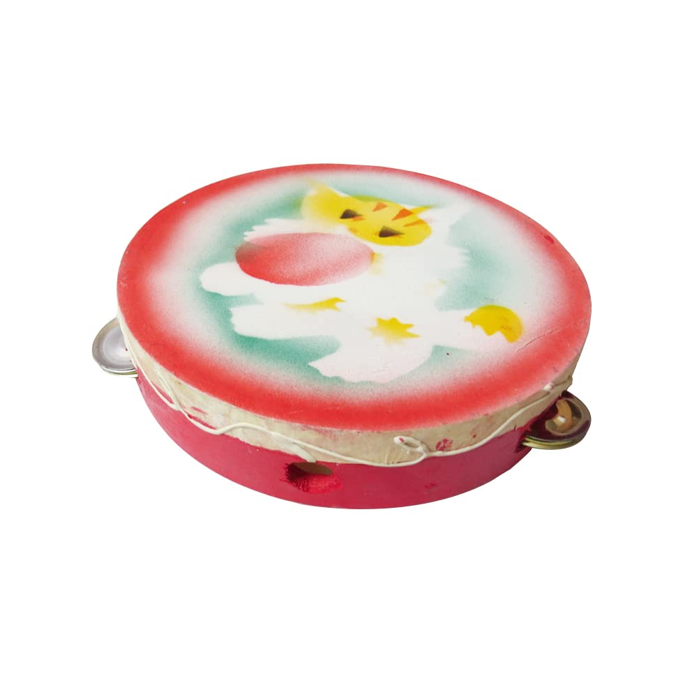 EXCLUZO Animal Bell Drum Children Percussion Hand Drum Percussion Instrument Hand Tambourine