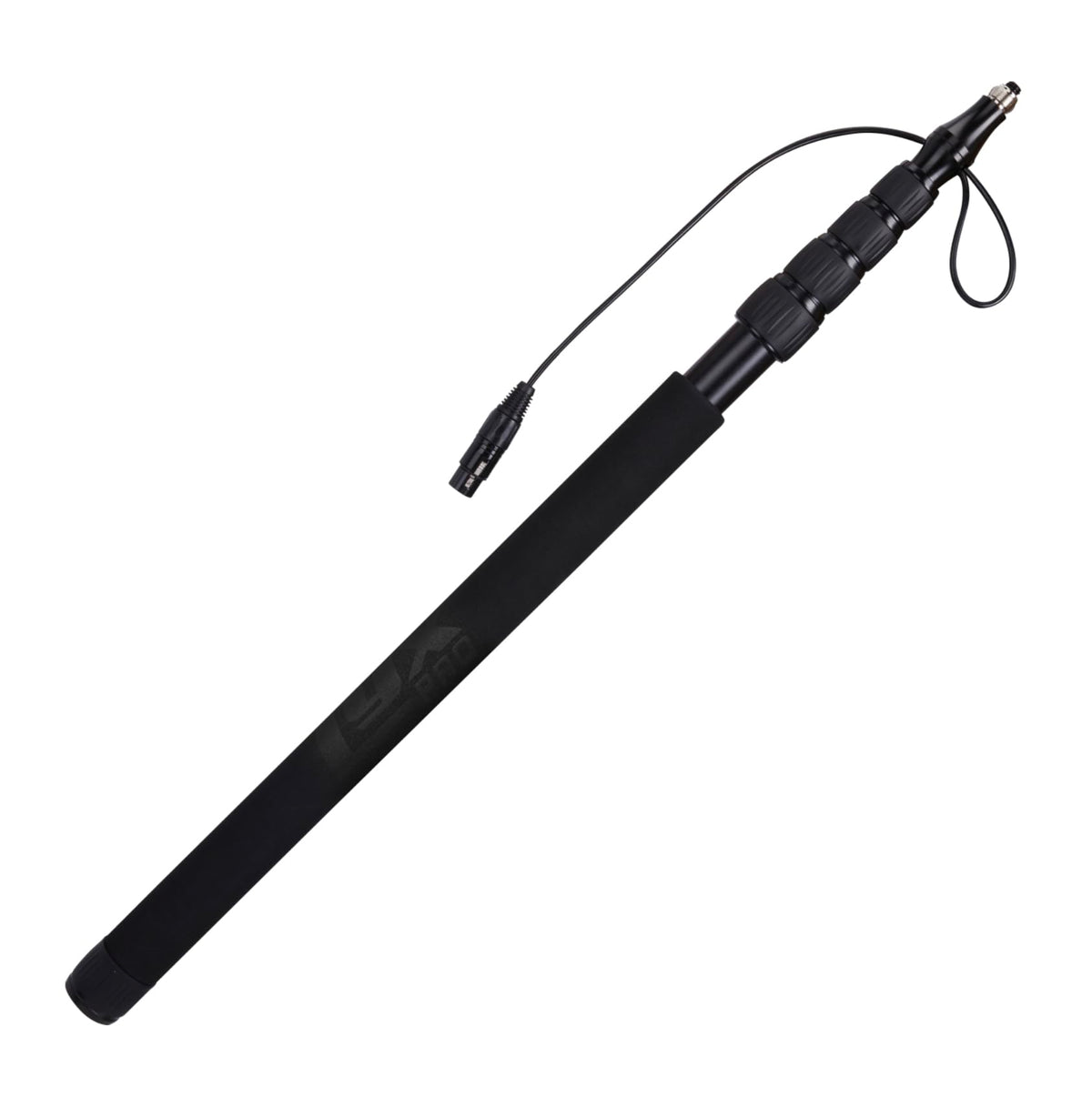 Lyxpro Portable Mic Boom Pole Arm 5 Section Stretchable Padded Handheld Telescopic Aluminum Adjustable With Built In Internal Xlr Cable Shotgun Zoom Microphones, Fish Pole Extends 2.4�   9.25� Mpl 20