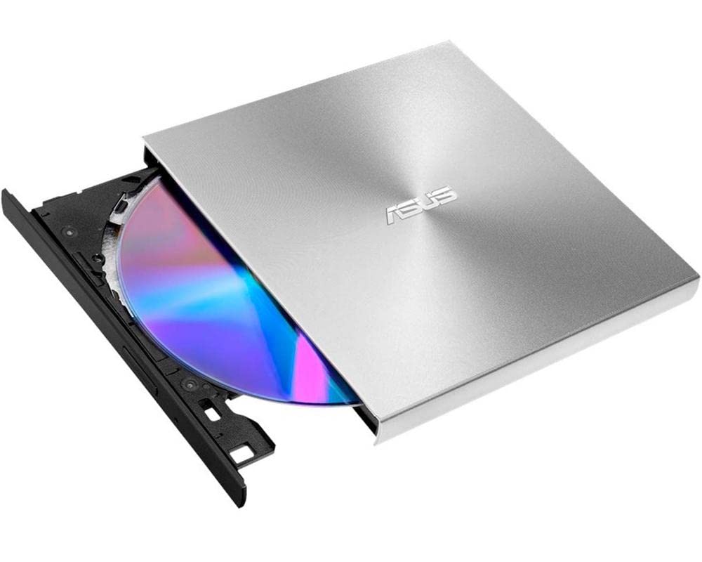 Asus Zendrive Silver 13Mm External 8X Dvd/ Burner Drive +/ Rw With M Disc Support, Compatible With Both Mac & Windows And Nero B