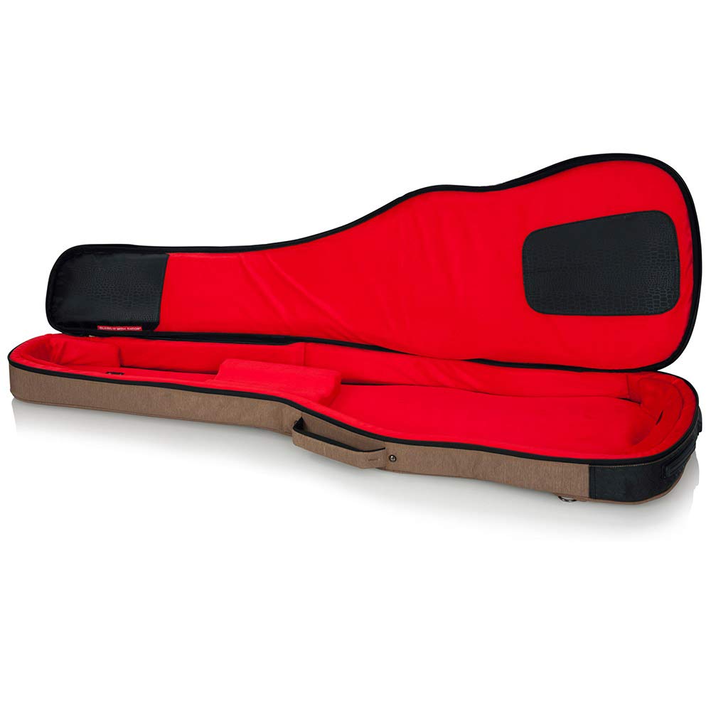 Gator Cases Transit Series Bass Guitar Gig Bag; Tan Exterior (Gt Bass Tan)