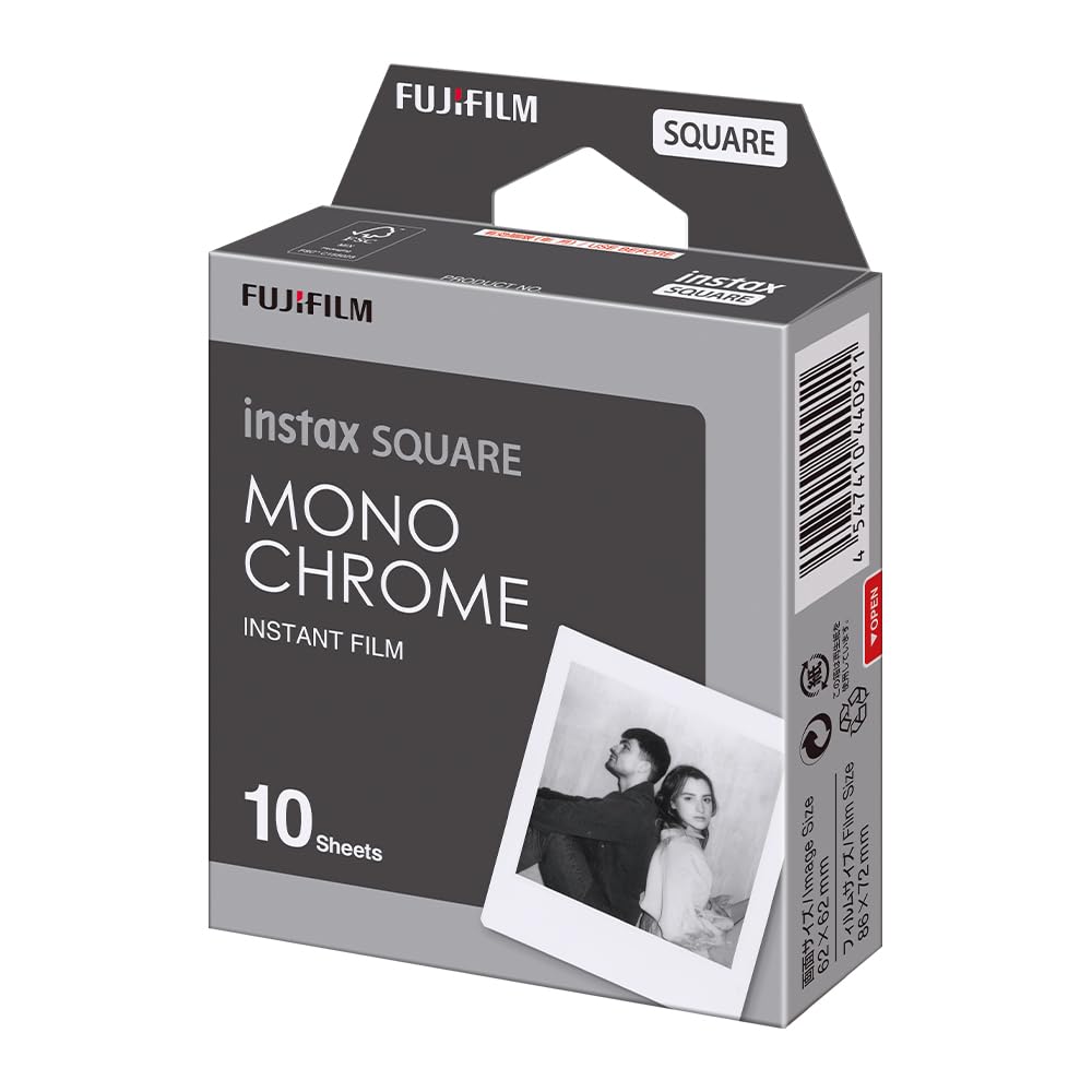 Fujifilm Instax Square Monochrome Film   10 Exposures
