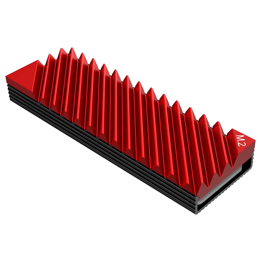 1 one enjoy M.2 Heatsink Cooler, NVMe M.2 2280 SSD Double-Sided Heat Sinks with Silicone Thermal Pad for PC/PS5 (Red)