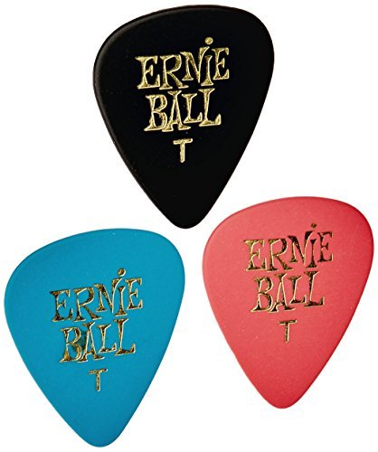 Ernie Ball Guitar Picks, Thin, Assorted Colors, 12 Pack (P09176)