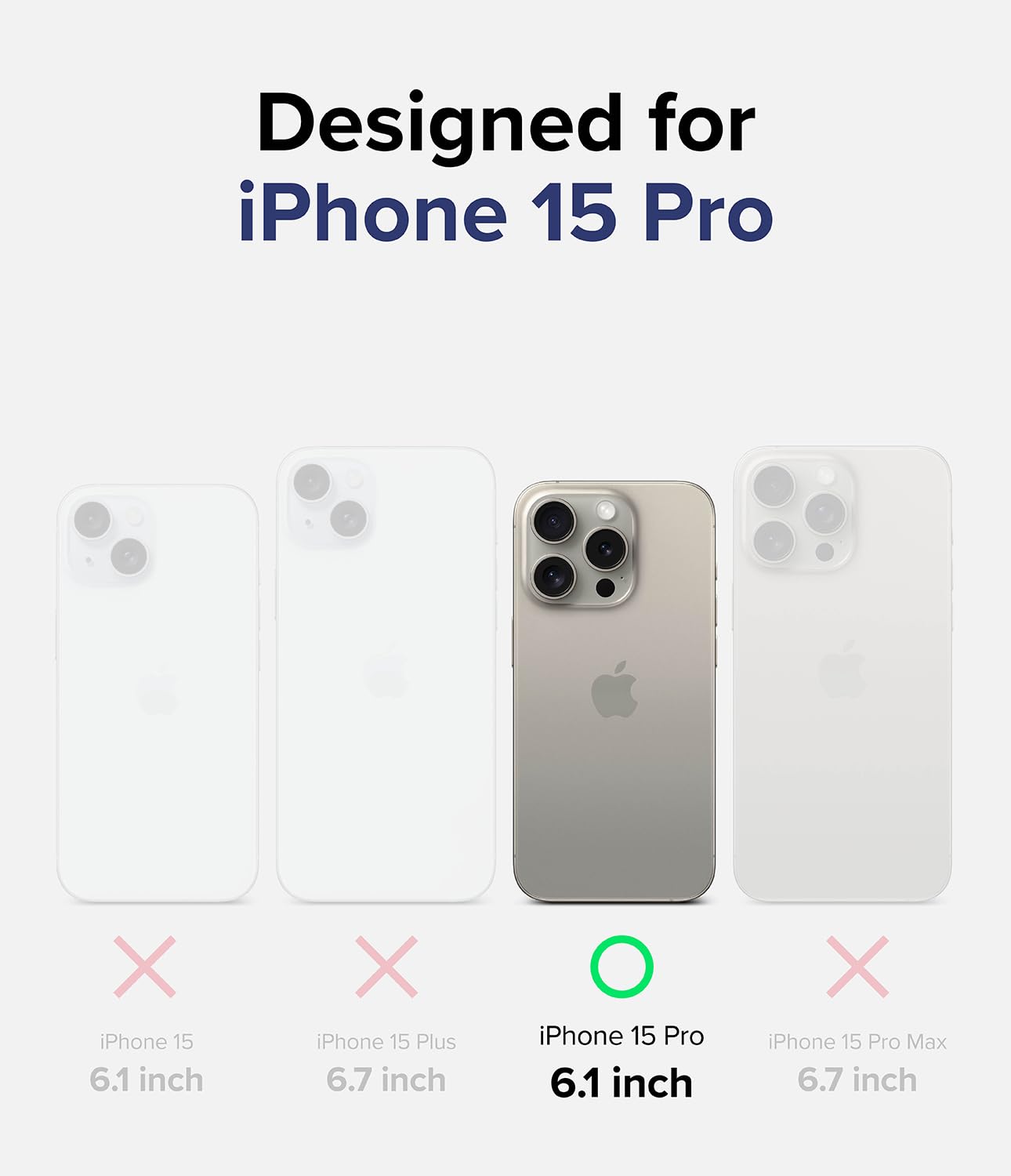 Ringke Fusion [Oil & Dirt Resistant] Compatible With Iphone 15 Pro Case And Compatible With Magsafe, Uv Coating For Scratch & Di