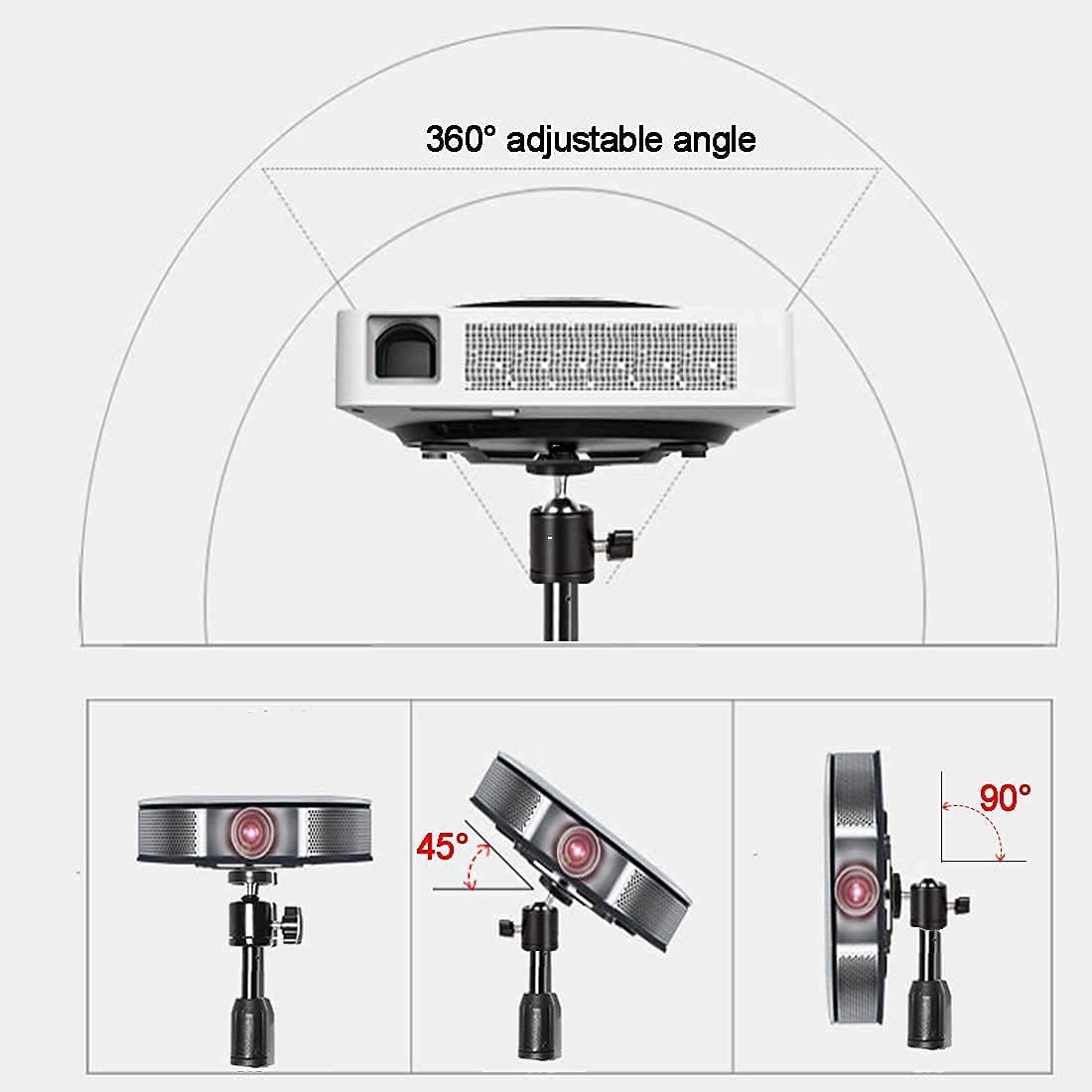 Coret Tripod Stand, Mini Projector Camera Stand Holder, Portable Projector Photography Light Stand Flexibly Adjustable Height 26